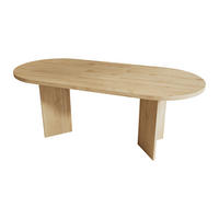 ESSTISCH 200/90 cm mit abgerundeten Ecken DE-39793 Eichenfarbe - Eichefarben, Holzwerkstoff (90/200/75cm) - ComfortXL