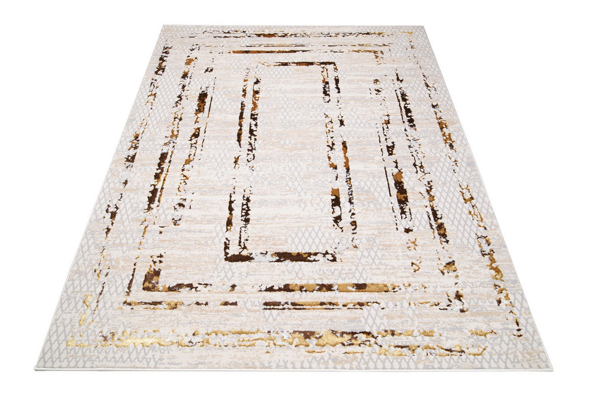 TEPPICH GOLDEN Creme 160/230 cm - Creme, Kunststoff (160/230cm) - Tapiso