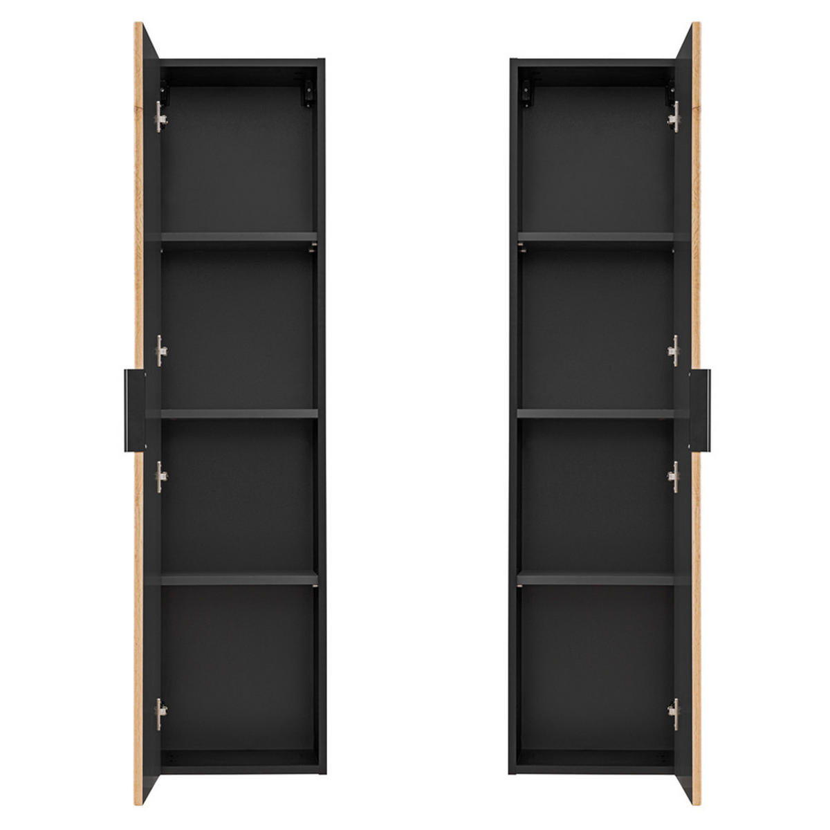 HOCHSCHRANK Xanten-56 - Braun, Holzwerkstoff (35/140/25cm) - Lomado