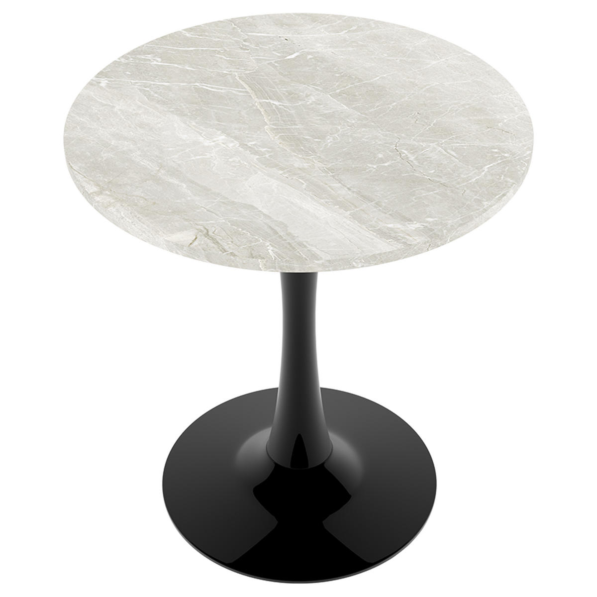 ESSTISCH Schwarz-Weiß 70/70/72 cm - Schwarz, Holz (70/70/72cm) - PANGIVO