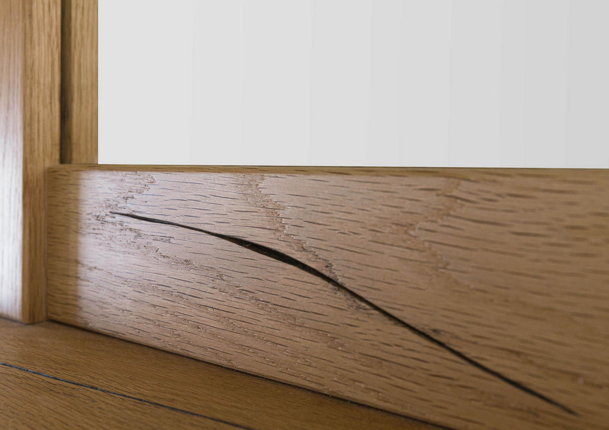 SPIEGEL Wildeiche / Zerreiche 70x15x63 natur geölt MONTREUX #55 - Braun, Holz (70/63/15cm) - Massivmoebel24