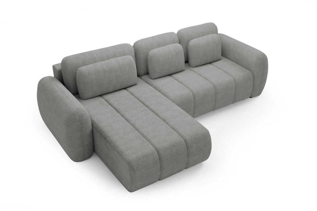 ECKSOFA Caria Mit Schlaffunktion - Grau, Holzwerkstoff/Textil (304/190cm) - Fun Möbel