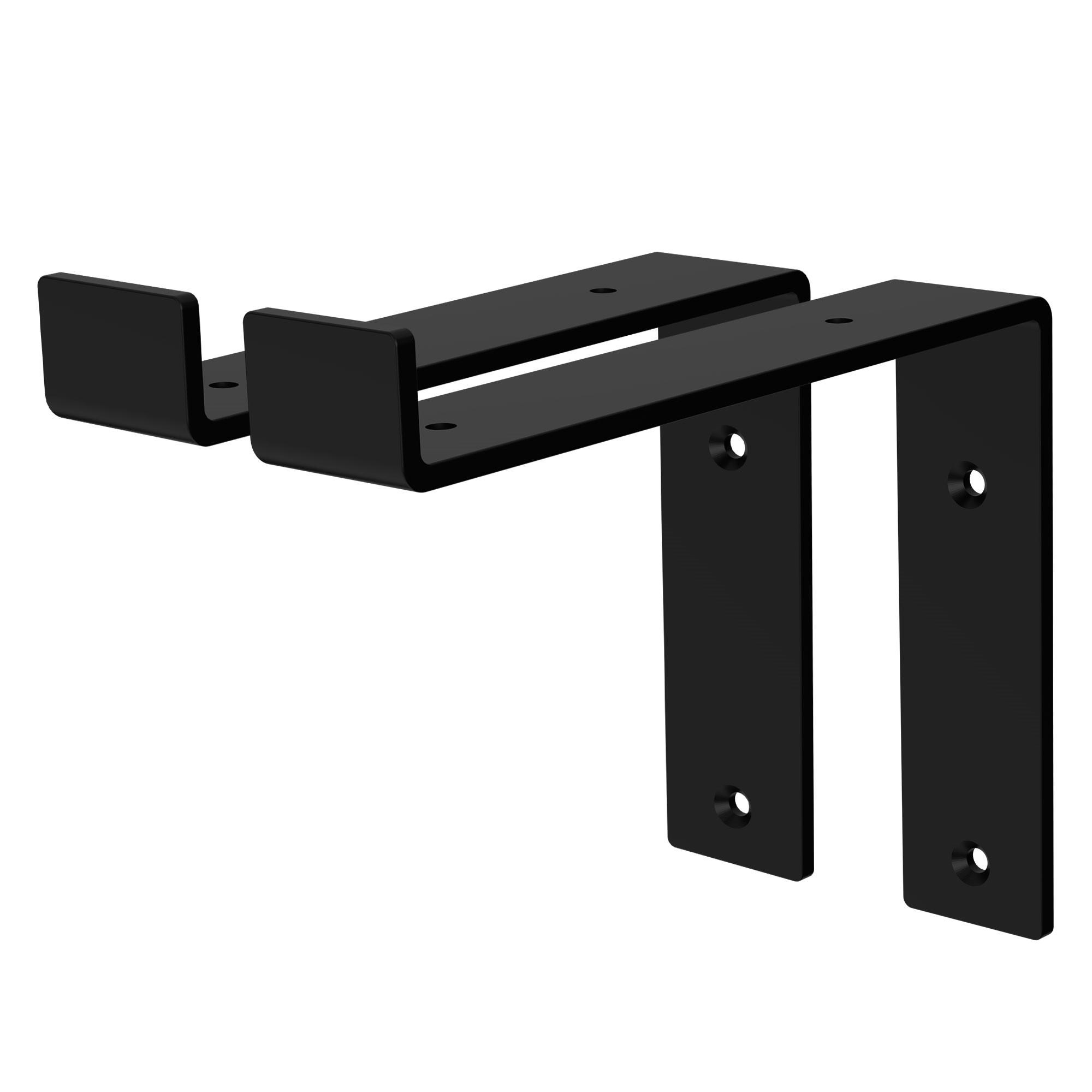 REGALHALTERUNG - Schwarz, Metall (17/4/20.5cm) - ML-DESIGN