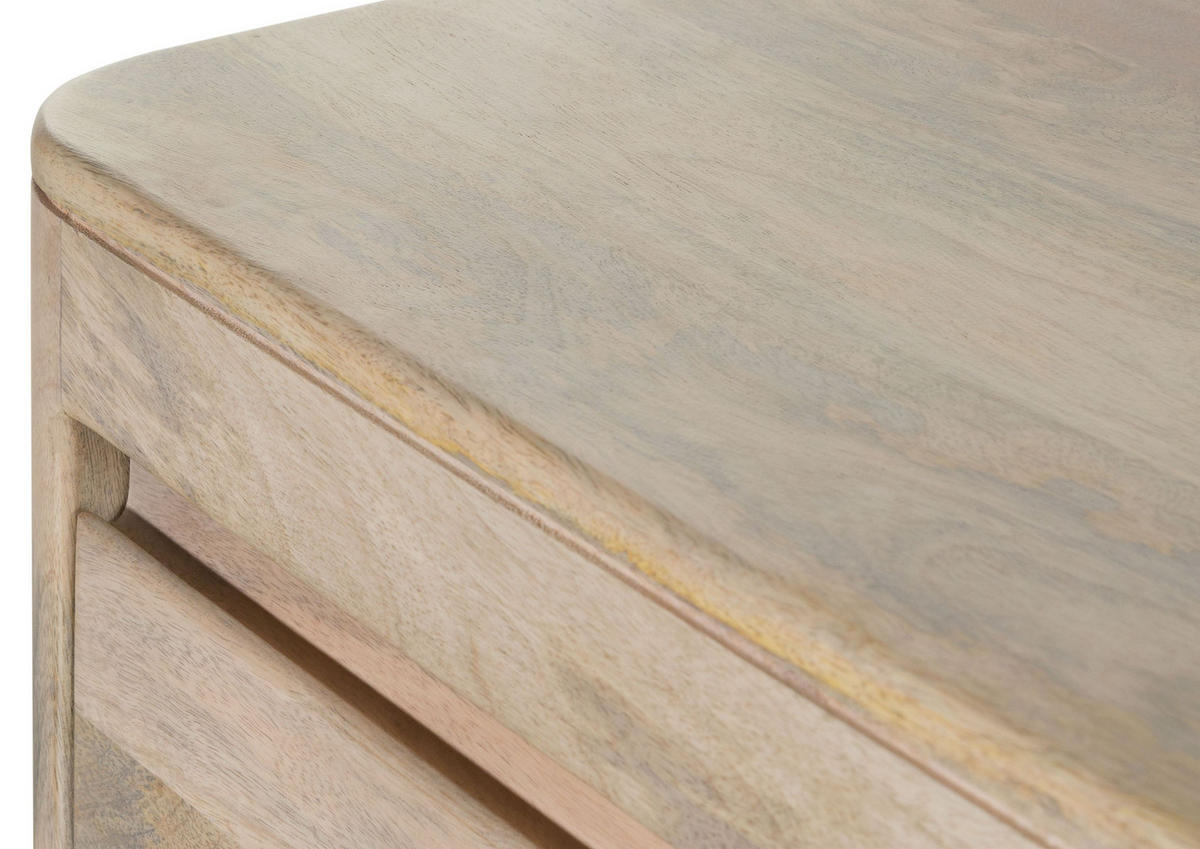 KOMMODE Mango 100x37x111 weiß lackiert TORONTO #338 - Weiß, Holz (100/111/37cm) - Massivmoebel24