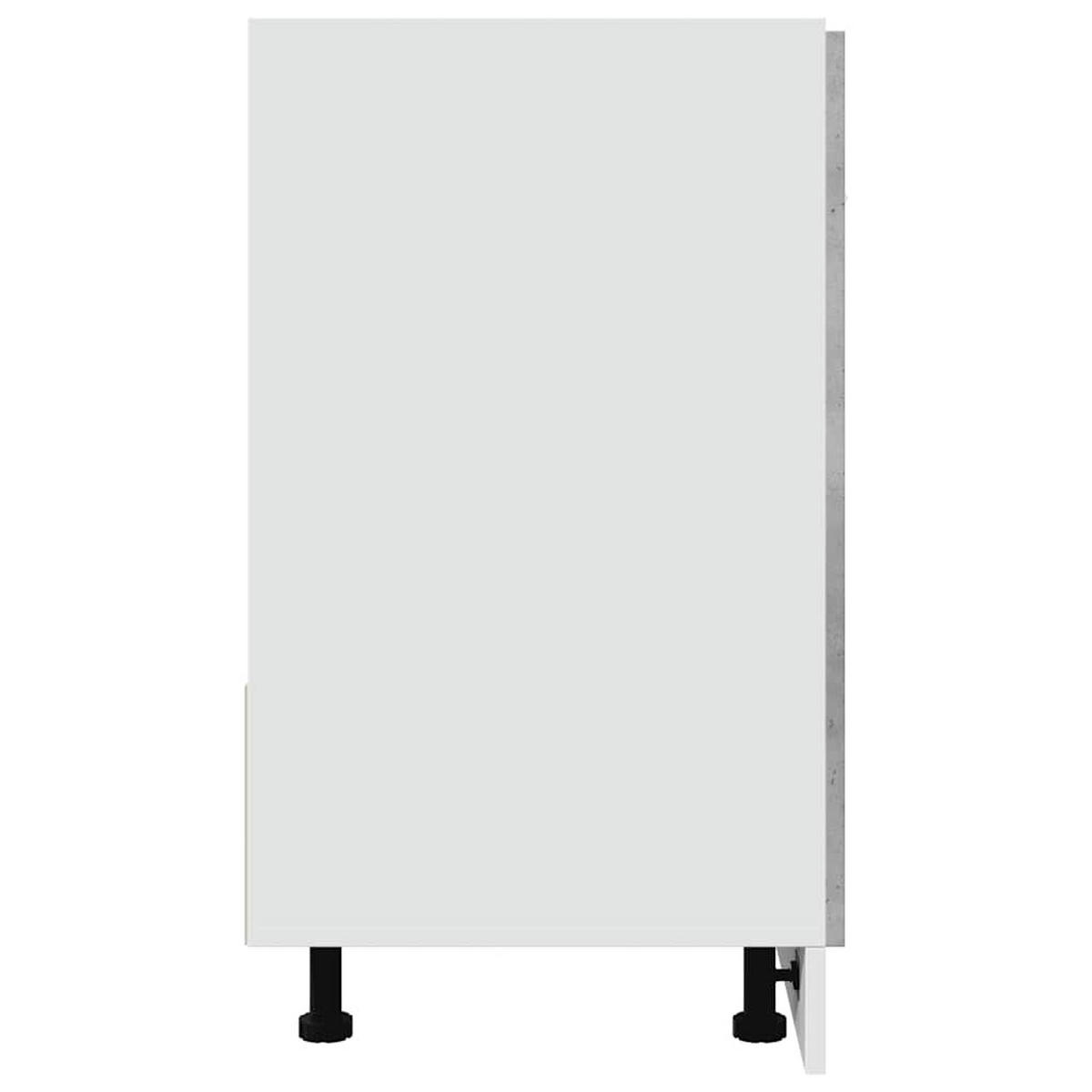 SPÜLENUNTERSCHRANK Lyon Betongrau 80/46/81,5 Cm Holzwerkstoff - Grau, Holzwerkstoff (46/81.5/80cm) - vidaXL