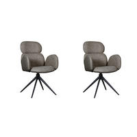 ESSZIMMERSTUHL Vidar Grau 62/58/91 cm 2er-Set - Grau, Textil (58/91/62cm) - LABEL51