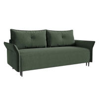 SCHLAFSOFA Ashton, Sofa mit Schlaffunktion und Bettkasten, Farbe: Grün, Veloursstoff - Grün, Textil (235/100/86cm) - Sepro Meble