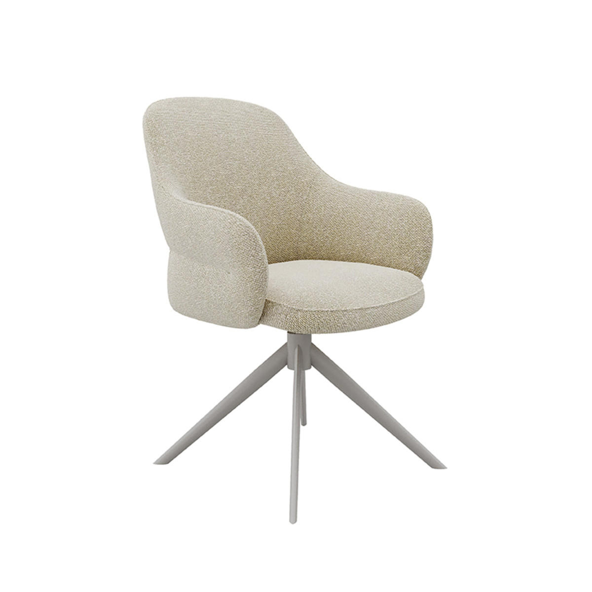 ESSZIMMERSTUHL Bern Beige 66/61/91 cm 2er-Set - Creme, Textil (61/91/66cm) - LABEL51