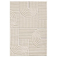 TEPPICH geometrischer cream TURIN 80x150 cm - Creme, Textil (80/150cm) - Nazar Rugs