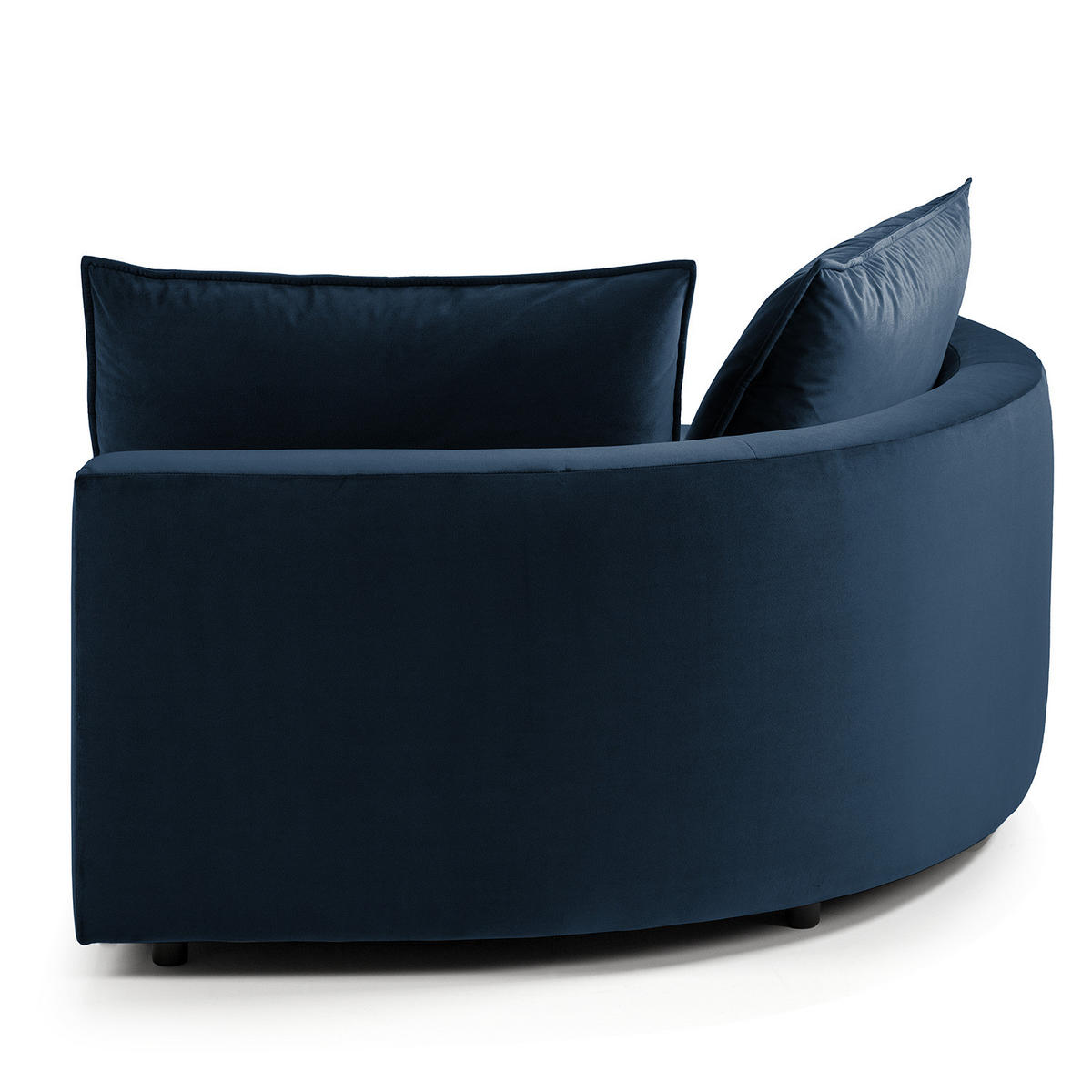 OTTOMANE - modular - Schwarz/Dunkelblau, Kunststoff/Textil (126/82/154cm) - home24