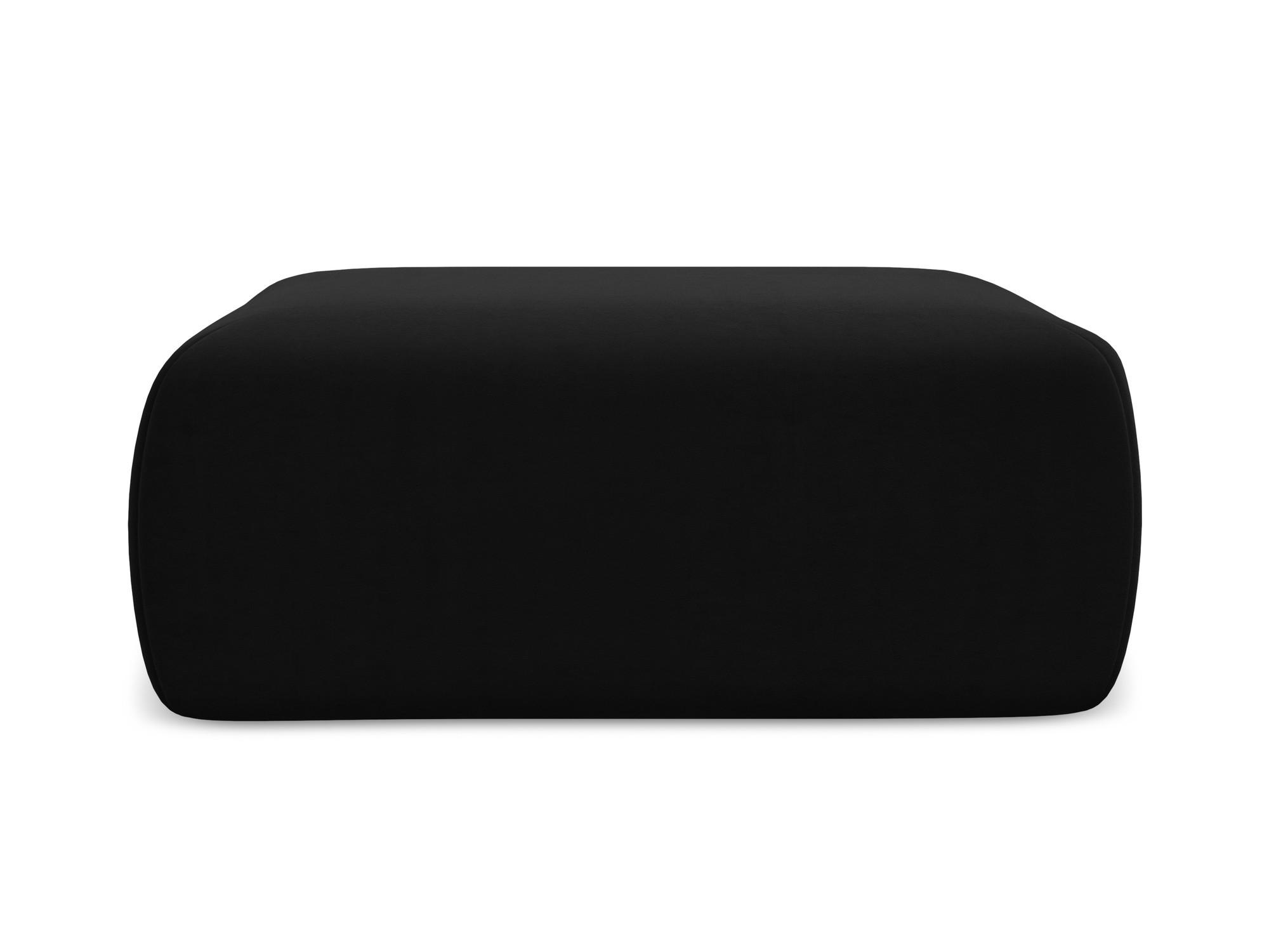 POUF Samt Stoff Schwarz - Schwarz, Kunststoff/Textil (102/40/62cm) - Makamii