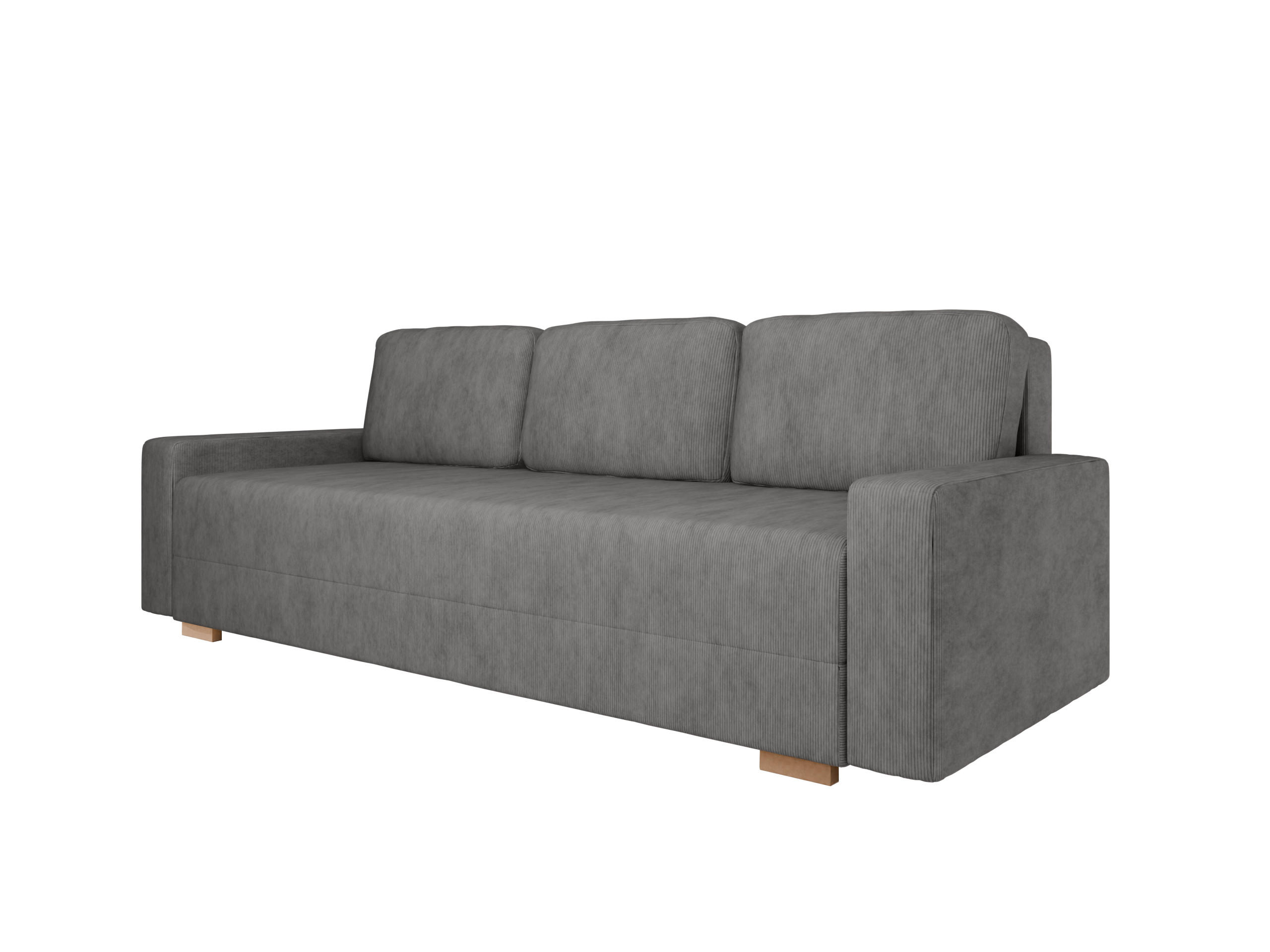 SCHLAFSOFA Celeste 3-Sitzer 3 kissen gratis, Anthrazit - Anthrazit, Holz (225/80/94cm) - Panda Möbel