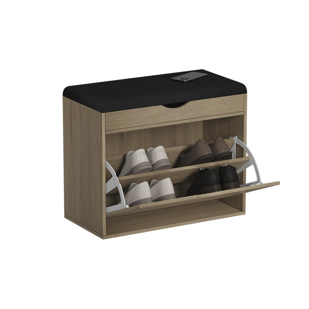 BOTNÍK S LAVICÍ Schufy Sonoma - Sonoma dub, kompozitní dřevo (60/51/30cm) - Vicco