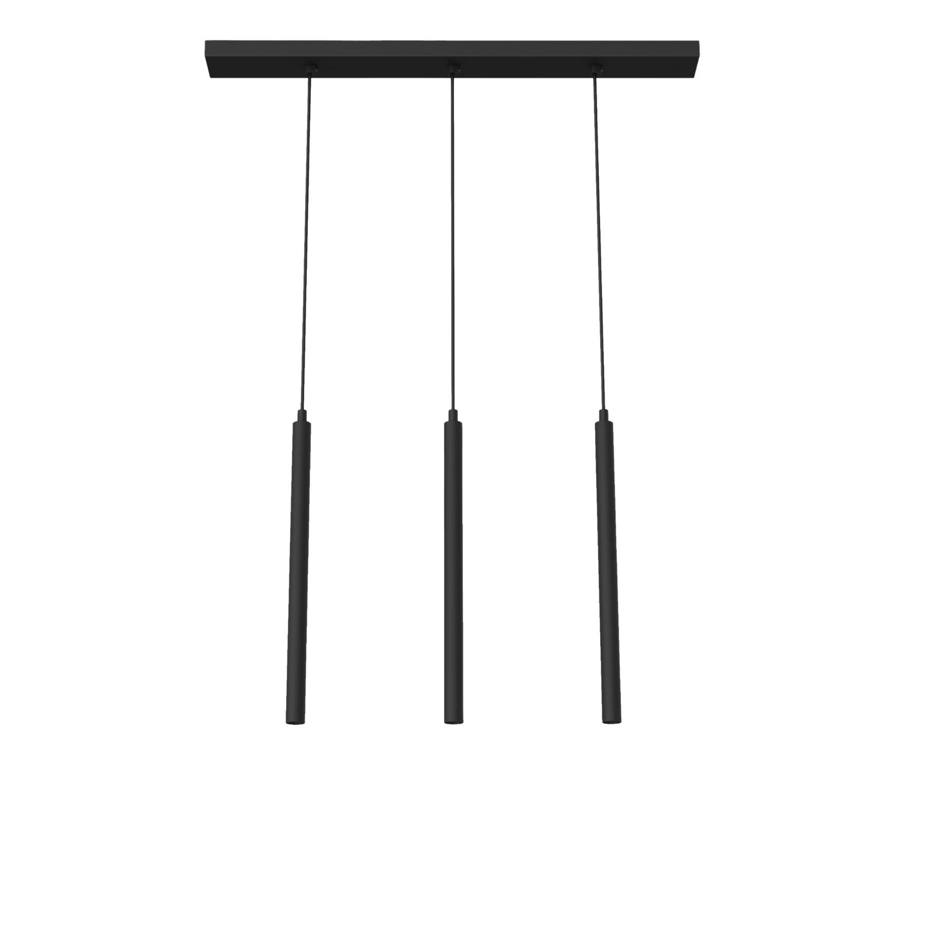 Lumicom Led-Hängeleuchte Schwarz 100x40x6 cm