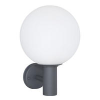 AUSSEN-WANDLEUCHTE Aluminium Anthrazit Glas Weiß - Anthrazit, Glas (25/37/26.5cm) - Globo Lighting