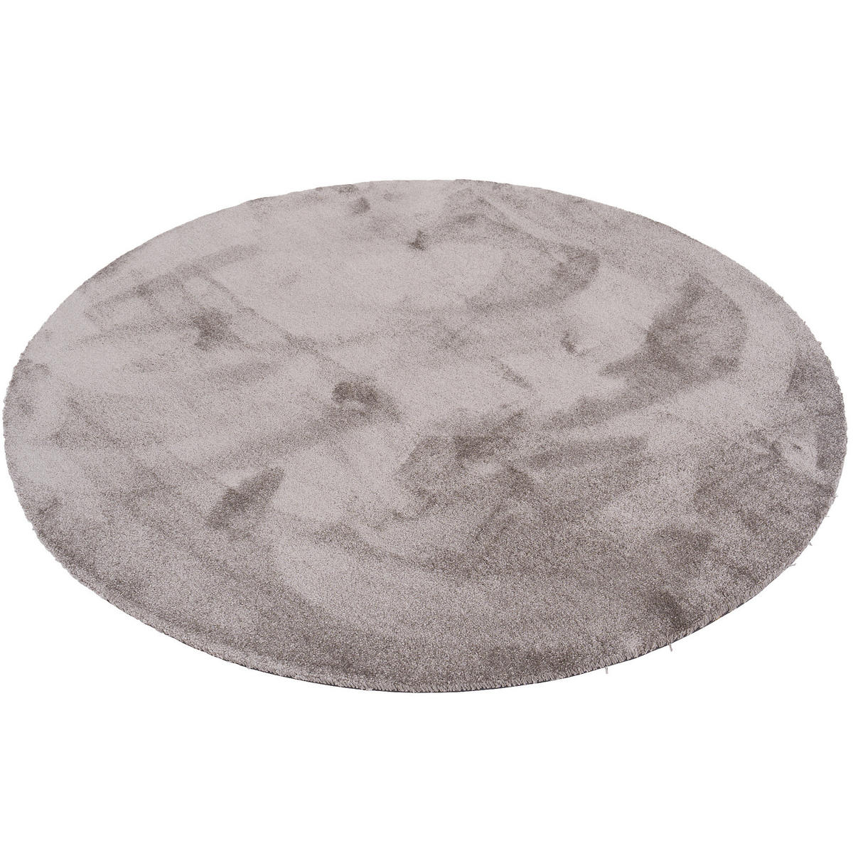HOCHFLORTEPPICH LIVORNO RUND SUPER SOFT - Taupe, Textil (160/160cm) - Snapstyle