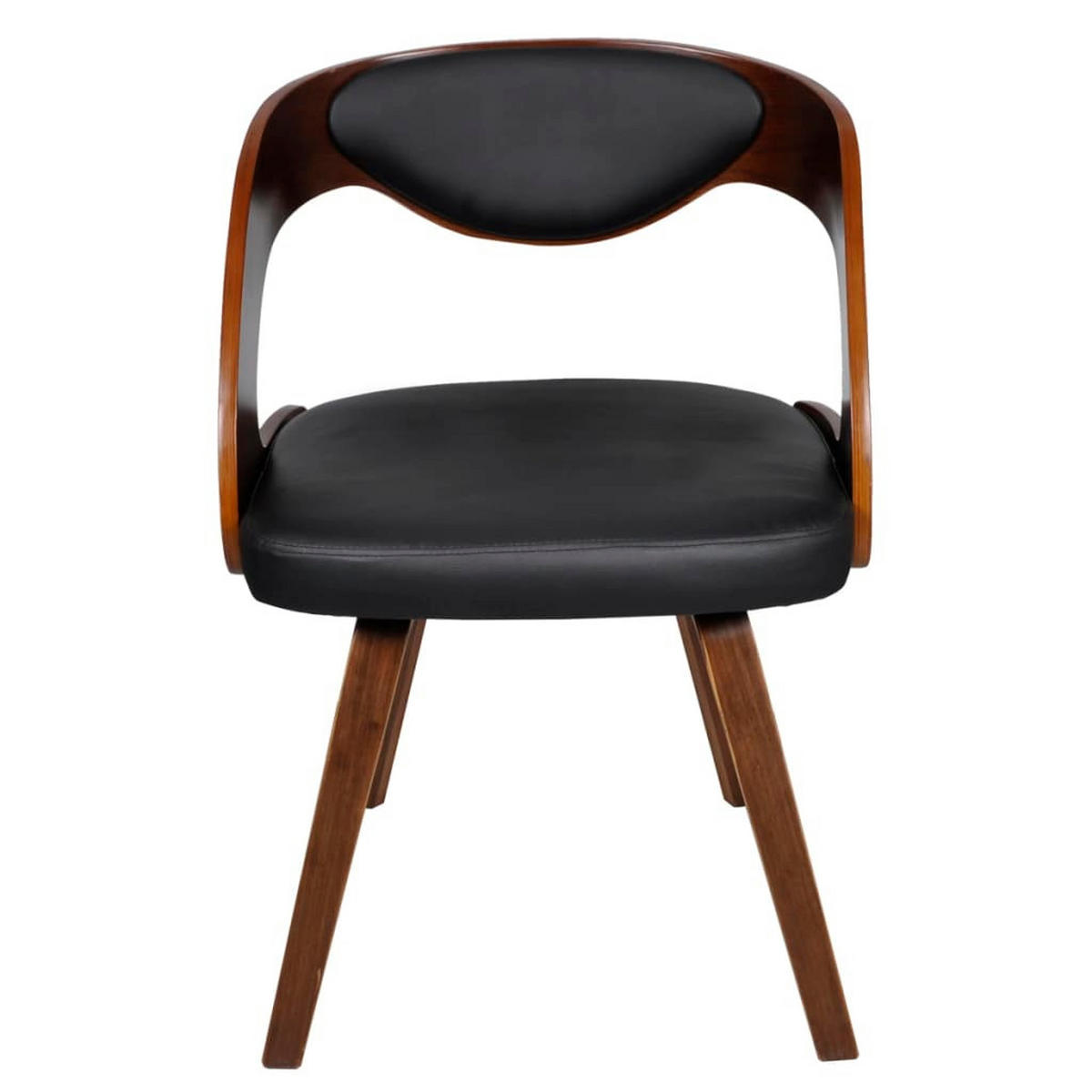 ESSZIMMERSTÜHLE 2 Stk. Braun Kunstleder 48*52*75.5cm - Braun, Leder (48/75.5/52cm) - ZMH
