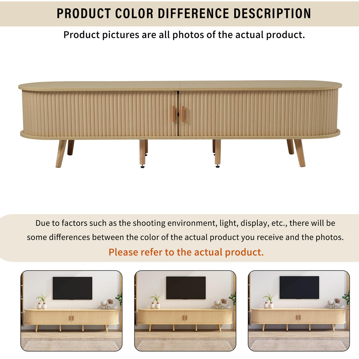 TV-LOWBOARD Holzdekor Helles-Walnussholz 175/40/42 cm - Eichefarben, Holz (175/42/40cm) - PANGIVO