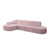 ECKSOFA Ottomane Links TARO-L2 - 328x171x79,5 cm Rosa - Rosa, Holzwerkstoff/Textil (328/171cm) - ALTDECOR