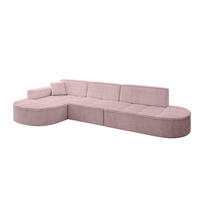 ECKSOFA Ottomane Links TARO-L2 - 328x171x79,5 cm Rosa - Rosa, Holzwerkstoff/Textil (328/171cm) - ALTDECOR