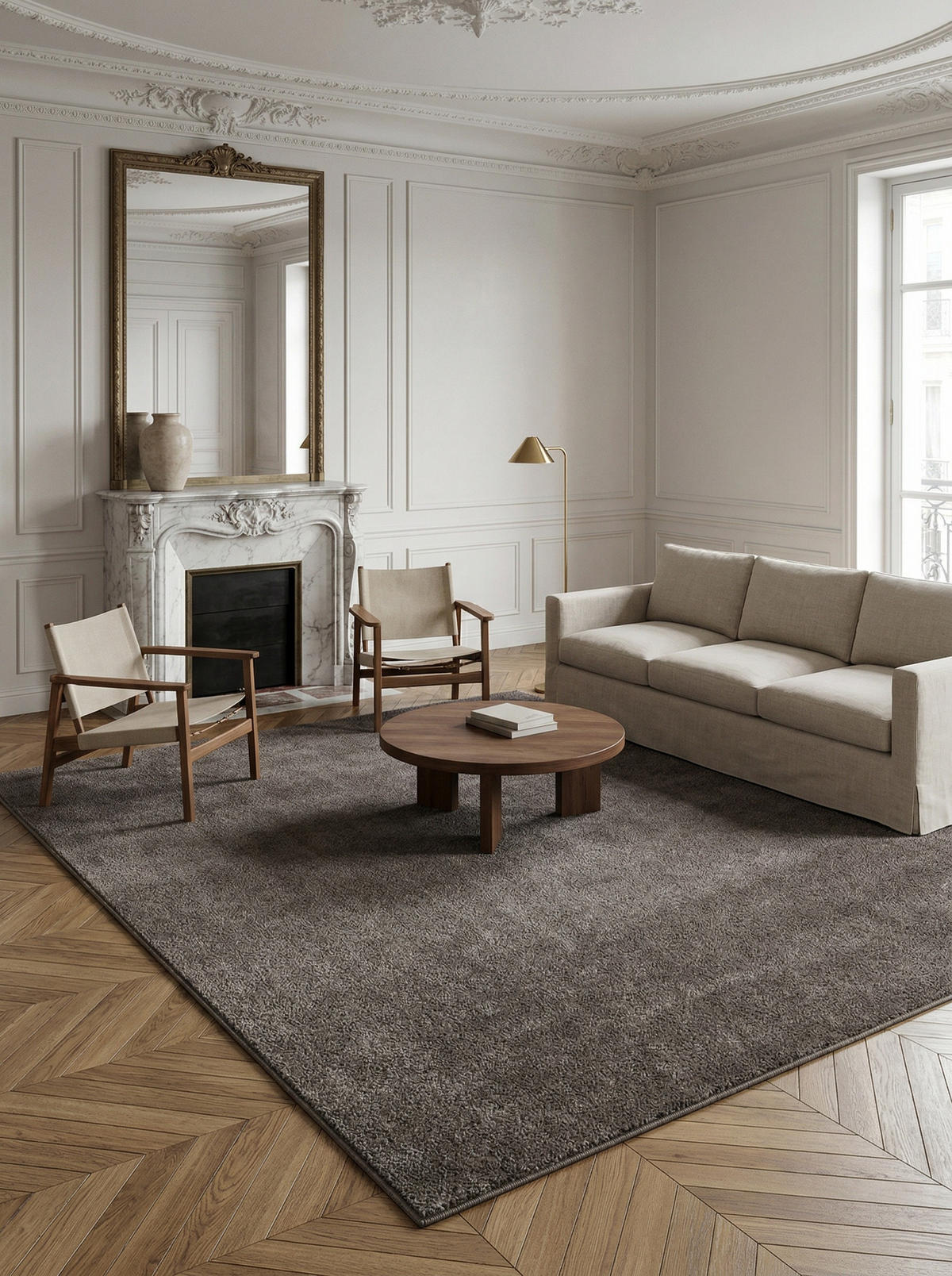 TEPPICH Flur Einfarbig Pflegeleicht Waschbar Wohnzimmer OEKO-TEX Mokka 280x370 cm Gekettelt – MAIN - Braun, Textil (280/370cm) - KADIMA DESIGN