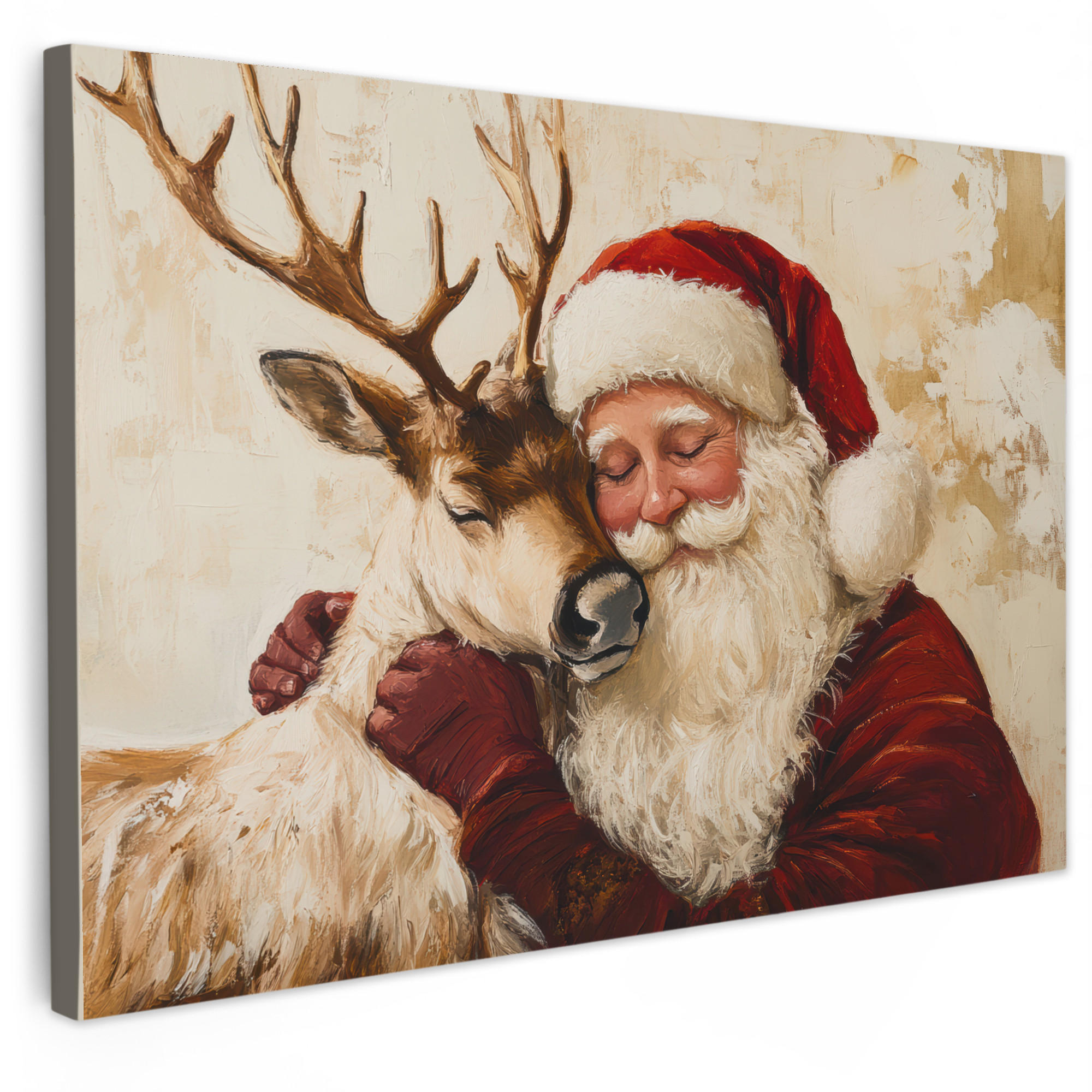 MuchoWow OBRAZ NA PLÁTNĚ Otec Vánoc - sobi - Vánoce 120x80 cm