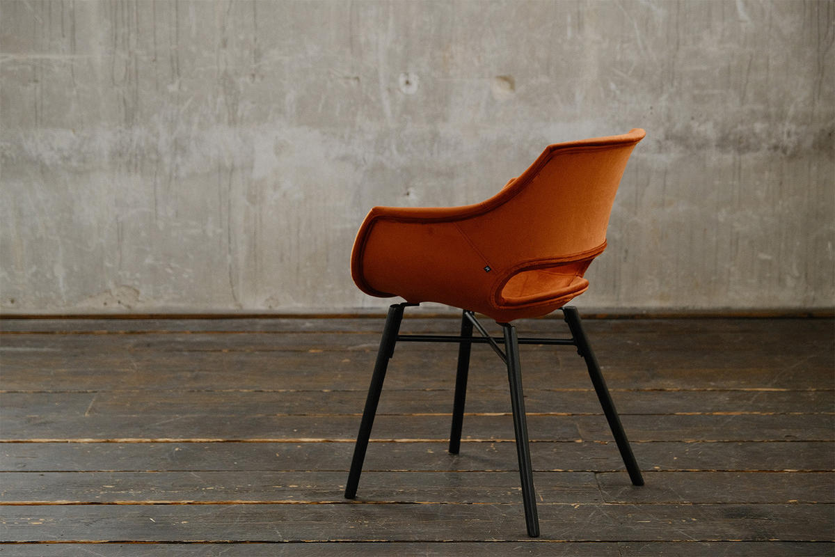 STUHL ZAJA Braun Velvet - Dunkelbraun/Braun, Textil (57/82/59cm) - KAWOLA