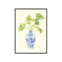 POSTER mit Rahmen Wild Apple - Palm Chinoiserie III - Schwarz/Grün, Holz/Papier (30/40cm) - Poster&Frame