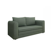 SCHLAFSOFA Arelis Schlafsofa mit Bettfunktion, grün - Grün, Holz (160/78/69cm) - Panda Möbel