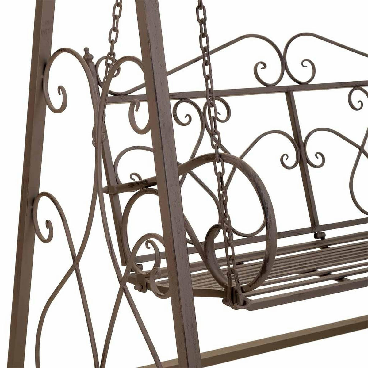 GARTENSCHAUKEL, schwarz, 161x90x214cm - Schwarz, Metall (161/214/90cm) - Wanderlust