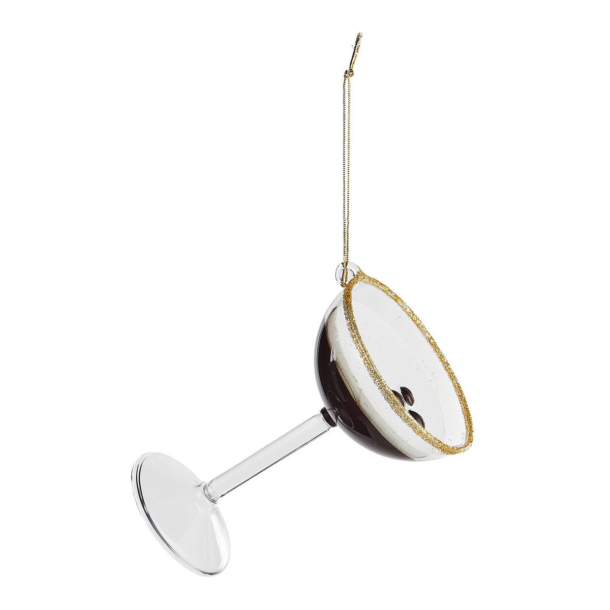 WEIHNACHTSBAUMKUGEL Hang On Espresso Martini - Braun, Glas (6/10/6cm) - Butlers