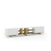 TV-STÄNDER Cequoia Weiß 230/35.6/44 cm - Weiß, Holz (35.6/44/230cm)
