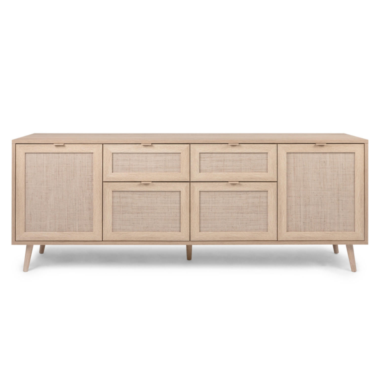 SIDEBOARD Tivat aus Holz Länge 180 cm industriell - Braun, Holzwerkstoff (180/71/40cm) - Concept Usine