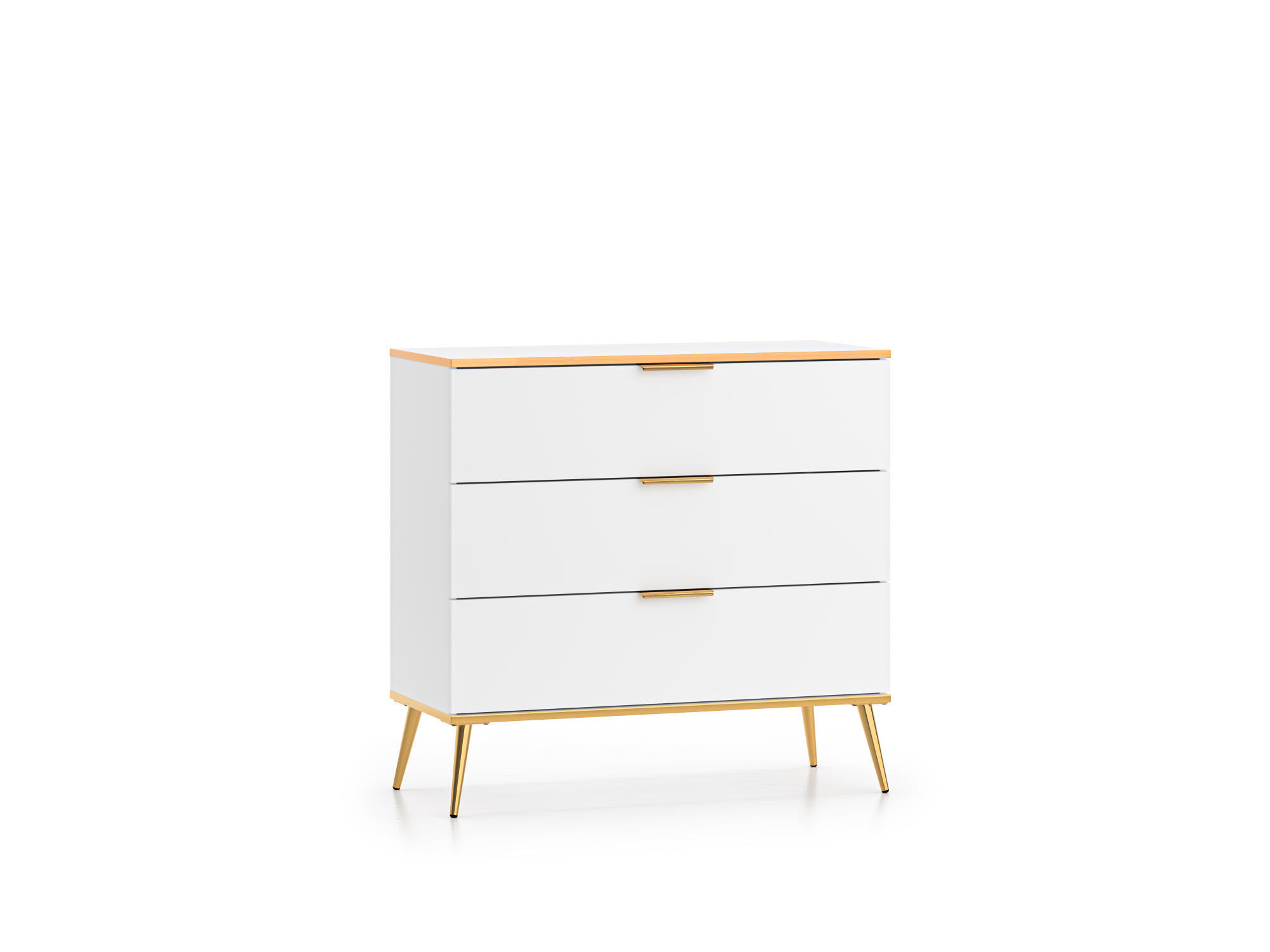 KOMMODE VITERBO Weiß 92x40x88 cm - Weiß, Holzwerkstoff (92/88/40cm) - FURNLUX