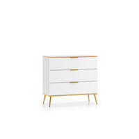 KOMMODE VITERBO Weiß 92x40x88 cm - Weiß, Holzwerkstoff (92/88/40cm) - FURNLUX