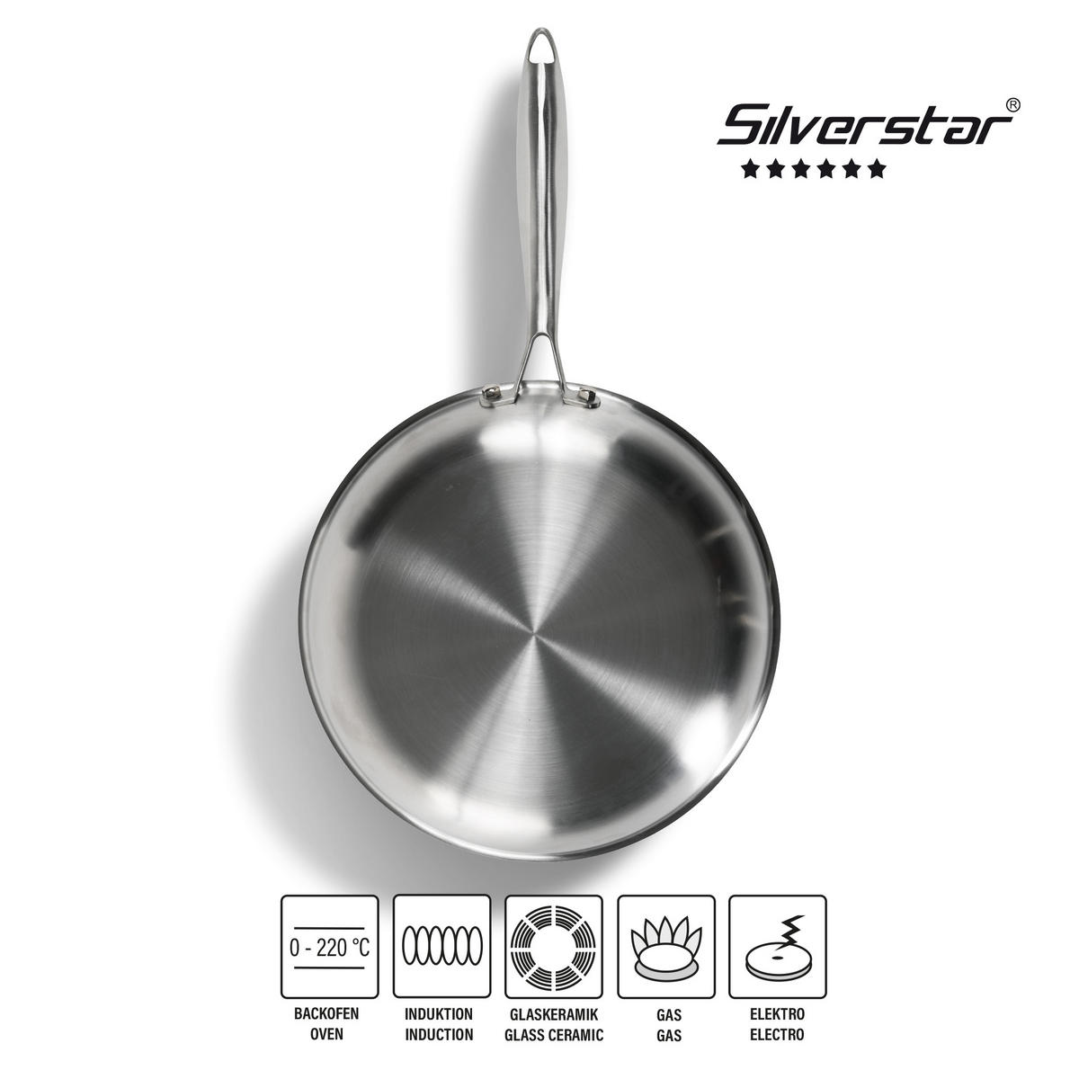 EDELSTAHLPFANNEN Set 5 teilig - Schwarz, Metall - Stoneline