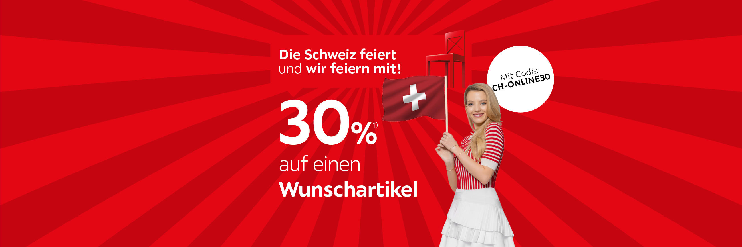 30% auf einen Wunschartikel