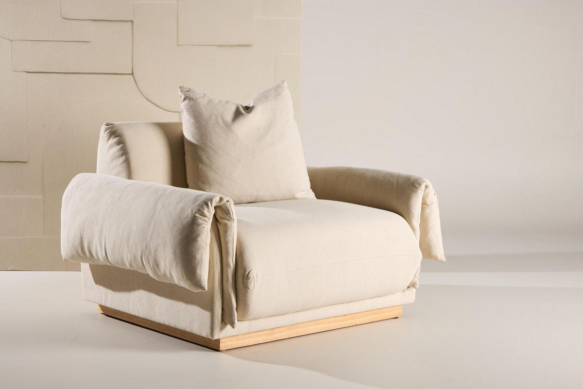 SESSEL MOLLOSUND Beige 95x118x82 cm - Beige, Textil (95/82/118cm) - FURNLUX