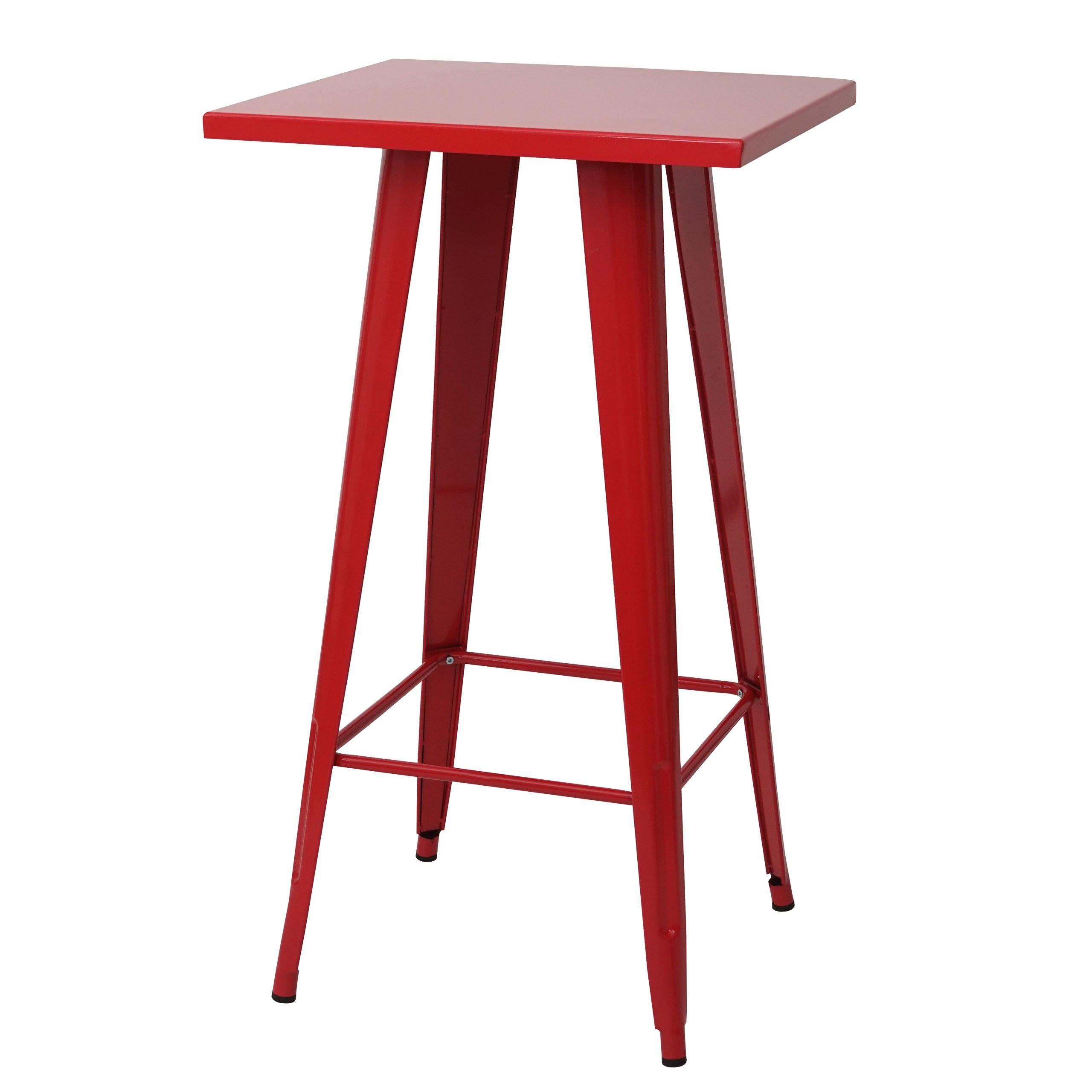 STEHTISCH 105x60x60cm Metall Industriedesign Rot - Rot, Metall (60/60/105cm) - CHEFGASTRO