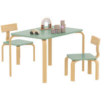 KINDERSITZGRUPPE DE-17548 2 Stühle zum Zeichnen & Lernen Grün - Grün, Holzwerkstoff (53/53/78cm) - ComfortXL