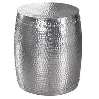 WOHNZIMMERTISCH rund BERTIL Sofatisch - Silberfarben, Metall (42/42/49cm) - tinkaro