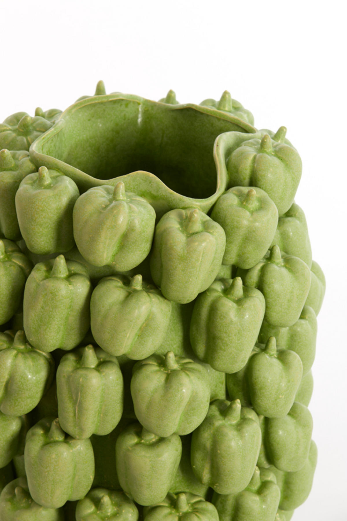 VASE Paprika Grün Ø35/47 cm - Hellgrün, Keramik (47cm) - Light & Living