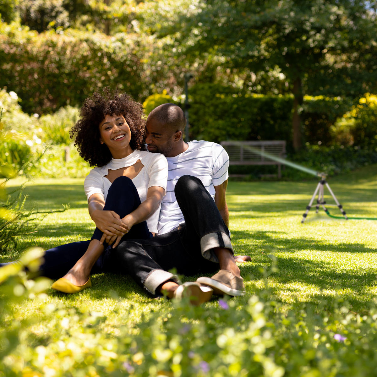 SPRINKLER - Silberfarben, Metall (94/90/82cm) - Relaxdays