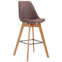 BARHOCKER Medoc, Gestell Natura, Stoff Braun - Braun/Naturfarben, Holz/Textil (48/100/56cm) - TPFLiving