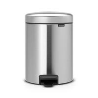 MÜLLEIMER klassisch Mit Soft Verschluss 5 Liter 30,2 x 26,3 x 21,7 cm Metall Edelstahl Matt - Grau, Metall (26.3/30.2/21.7cm) - PROREGAL