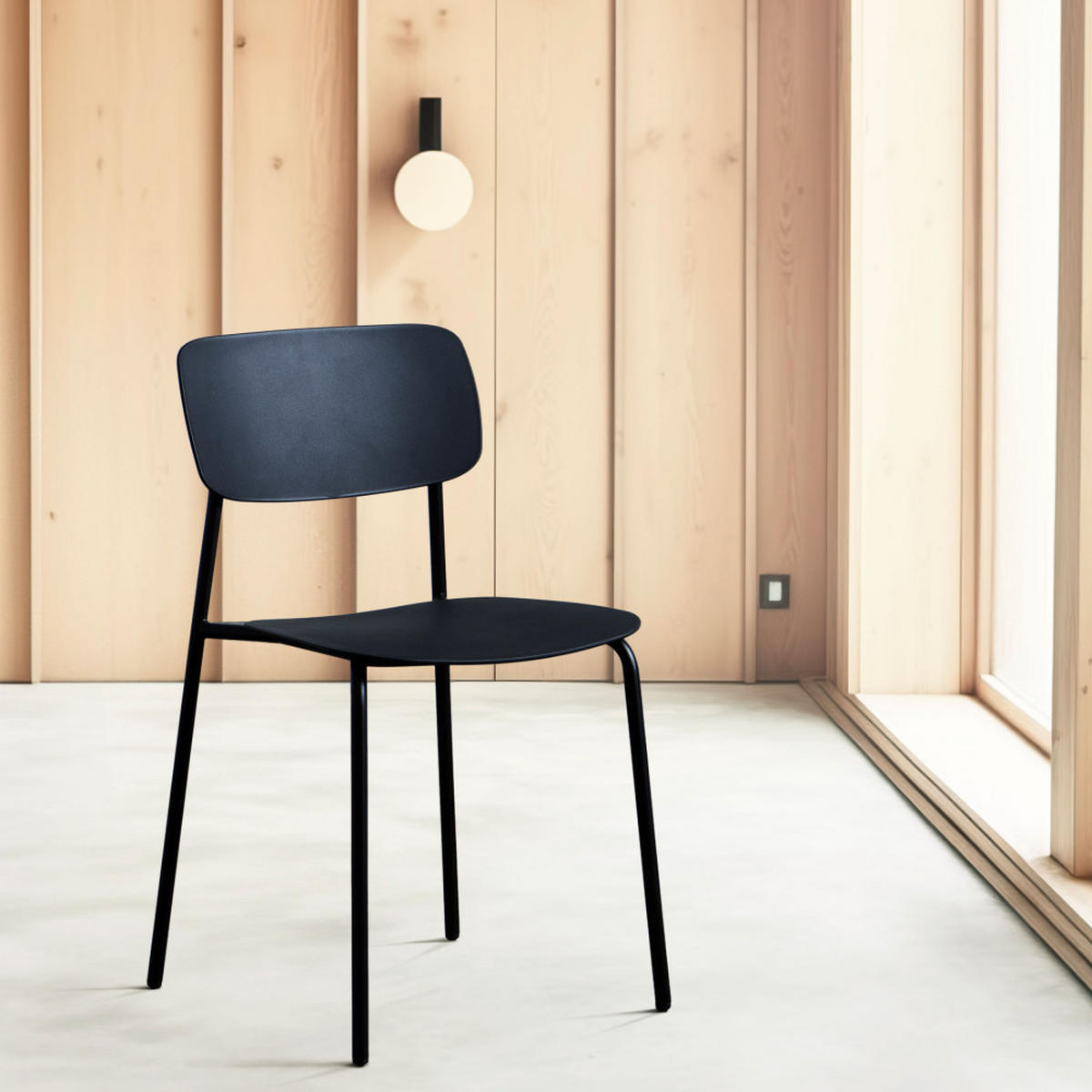 DESIGN-STUHL - Plastik - Schwarz - 4er-Set - Schwarz, Kunststoff (44/79/51cm) - Drawer