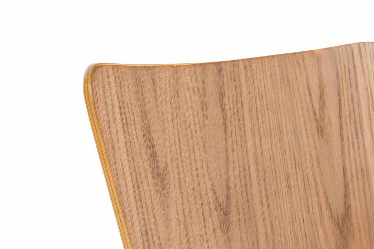BESUCHERSTUHL 4er Set Holz eiche - Eichefarben, Holz/Metall (43/84/50cm) - CLP