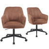 BÜROSTUHL Mika-Nika - Schwarz/Braun, Textil/Metall (60/84/65cm) - DUBI Möbel