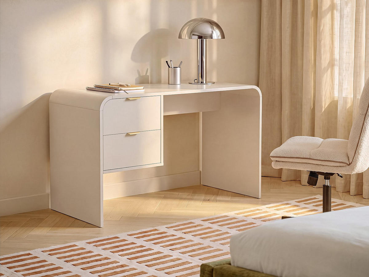 SCHREIBTISCH - 120 cm x 60 cm - holz - beige Oralino - Beige, Holz (60/120/75cm) - Vente-Unique