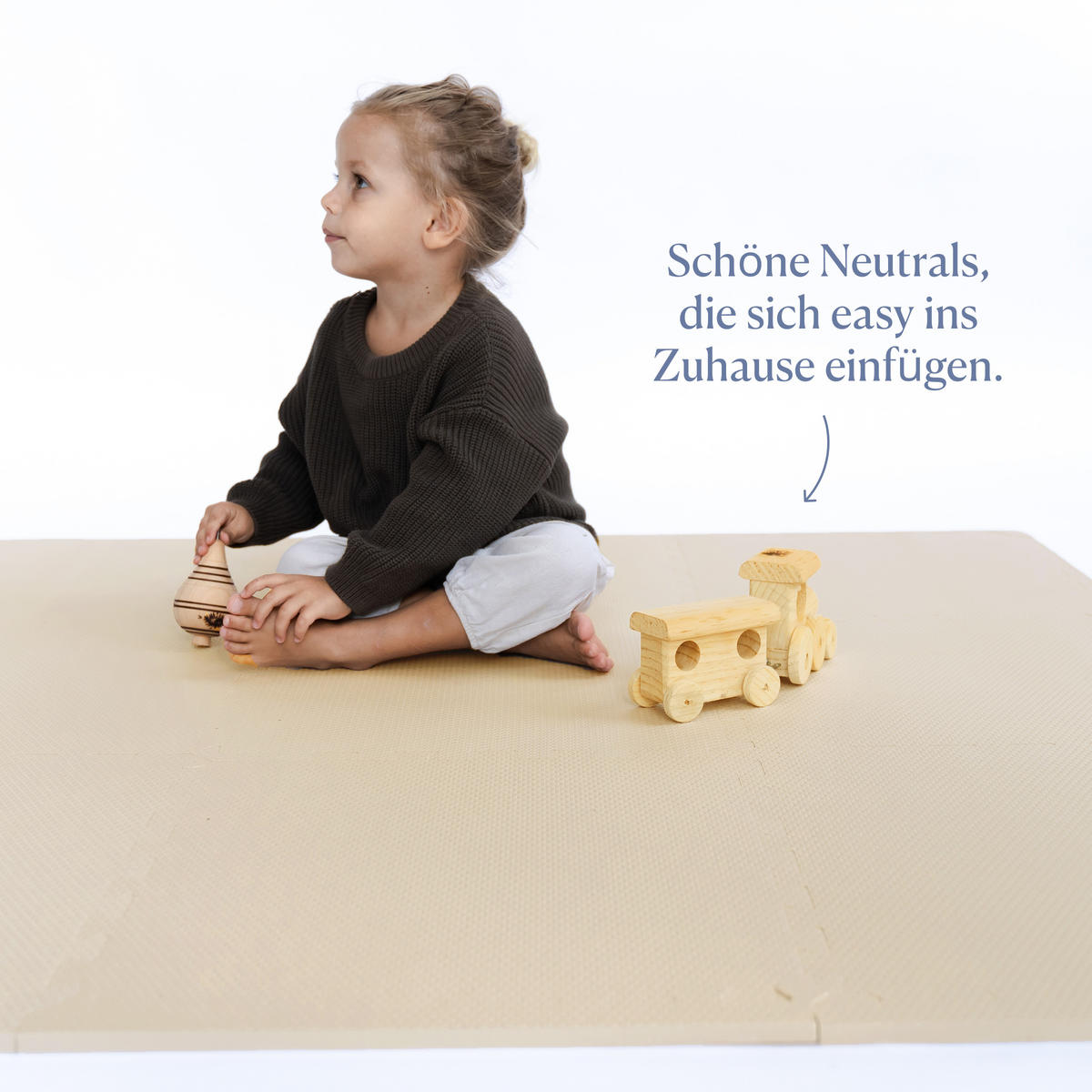SPIELMATTE Classic Clay beige 131x131 - Beige, Kunststoff (131/131cm)